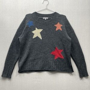 Madewell Starry Night Sweater Merino Wool Gray Chenille Crew Neck Medium